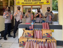 Polsek Kawasan Pelabuhan Laut Tano, Amankan 6 Dus Miras Tradisional