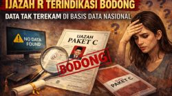 Ijazah R Terindikasi Bodong, Data Tak Terekam di Basis Data Nasional